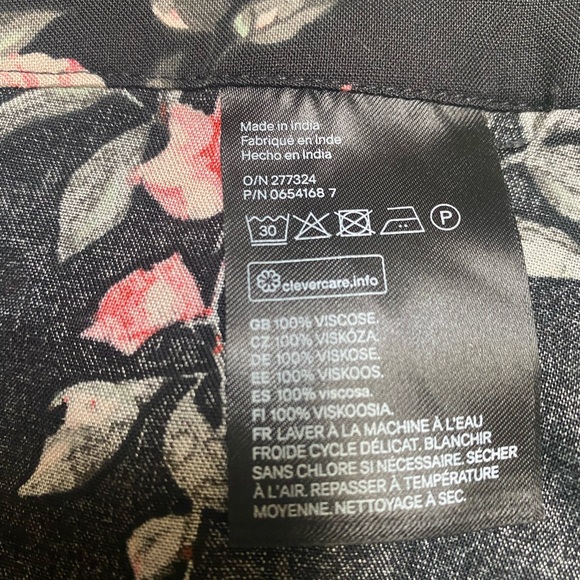 Women's Boho Floral Print Wrap Front Self Tie Knot Ruffle Hem Split Midi Skirt - Picture 12 of 12